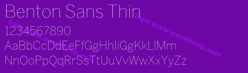 Benton Sans ThinPreview