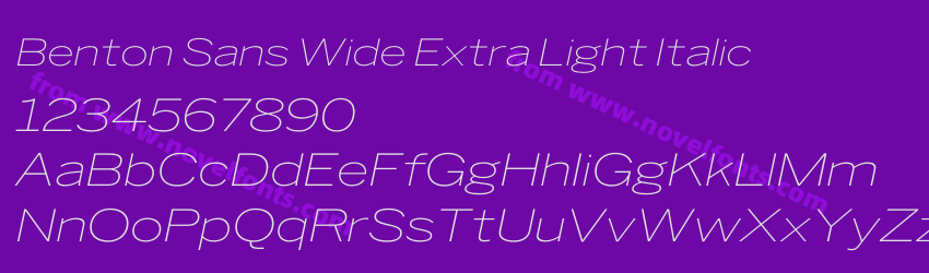 Benton Sans Wide Extra Light ItalicPreview