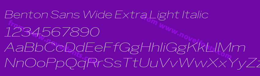 Benton Sans Wide Extra Light ItalicPreview Benton Sans Wide Extra Light ItalicPreview