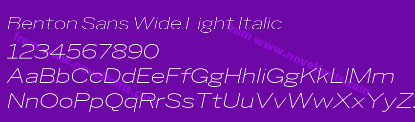 Benton Sans Wide Light ItalicPreview Benton Sans Wide Light ItalicPreview