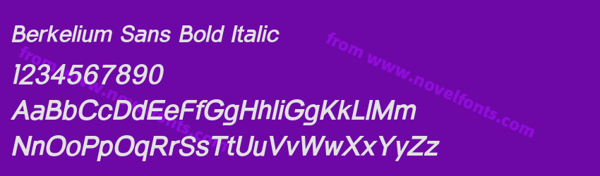 Berkelium Sans Bold ItalicPreview Berkelium Sans Bold ItalicPreview