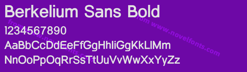 Berkelium Sans BoldPreview Berkelium Sans BoldPreview