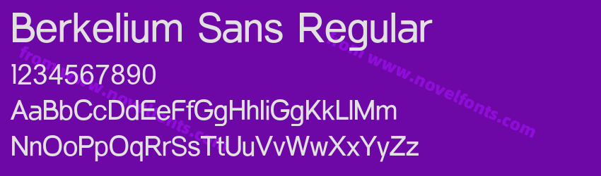 Berkelium Sans RegularPreview Berkelium Sans RegularPreview