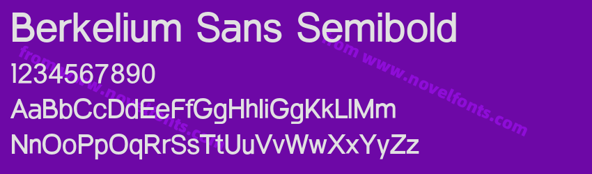 Berkelium Sans SemiboldPreview