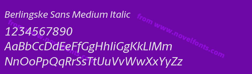 Berlingske Sans Medium ItalicPreview Berlingske Sans Medium ItalicPreview