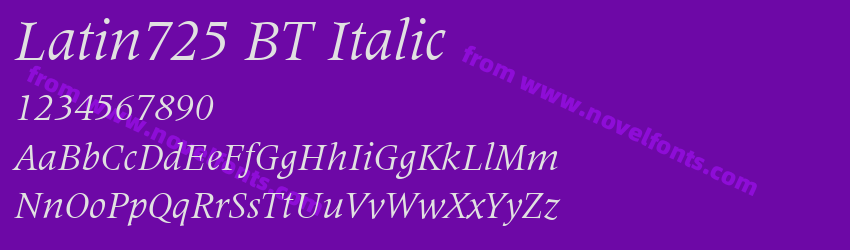 Latin725 BT ItalicPreview