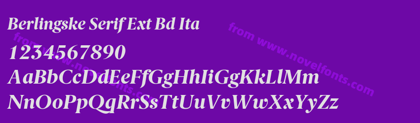 Berlingske Serif Ext Bd ItaPreview Berlingske Serif Ext Bd ItaPreview