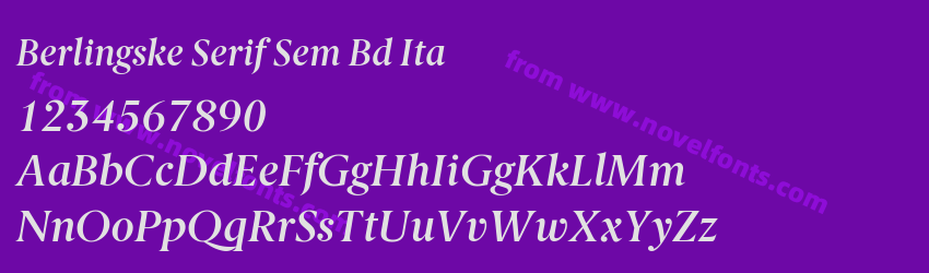 Berlingske Serif Sem Bd ItaPreview