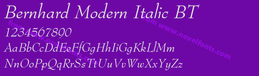 Bernhard Modern Italic BTPreview Bernhard Modern Italic BTPreview