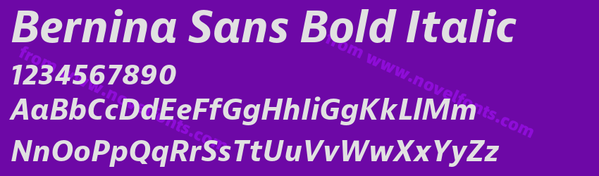 Bernina Sans Bold ItalicPreview Bernina Sans Bold ItalicPreview