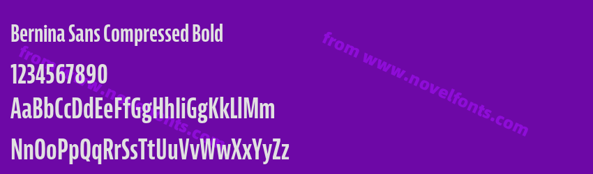 Bernina Sans Compressed BoldPreview Bernina Sans Compressed BoldPreview