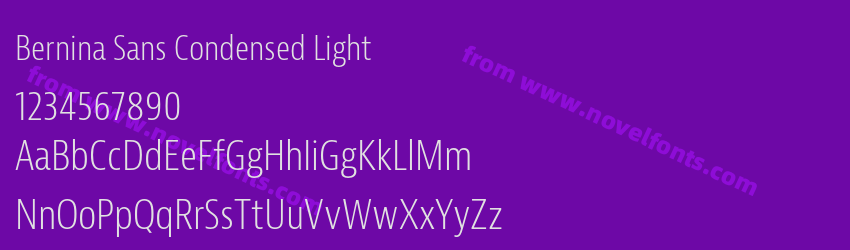 Bernina Sans Condensed LightPreview Bernina Sans Condensed LightPreview