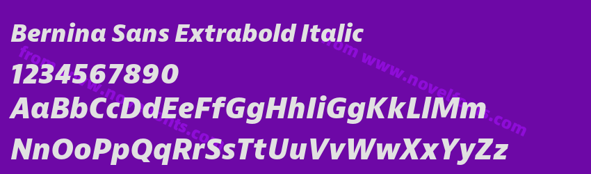 Bernina Sans Extrabold ItalicPreview