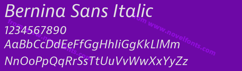 Bernina Sans ItalicPreview Bernina Sans ItalicPreview