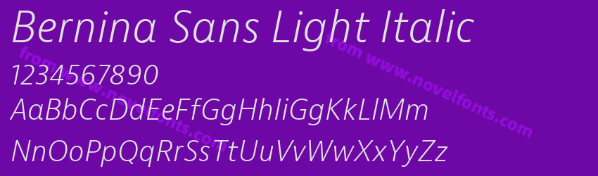 Bernina Sans Light ItalicPreview