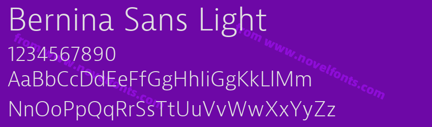 Bernina Sans LightPreview Bernina Sans LightPreview