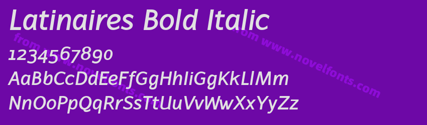 Latinaires Bold ItalicPreview