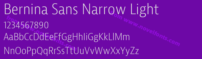 Bernina Sans Narrow LightPreview Bernina Sans Narrow LightPreview