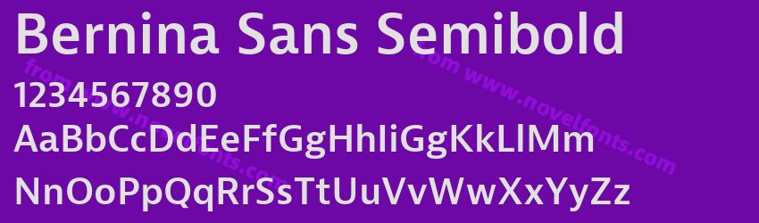 Bernina Sans SemiboldPreview Bernina Sans SemiboldPreview