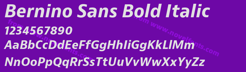 Bernino Sans Bold ItalicPreview