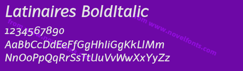 Latinaires BoldItalicPreview