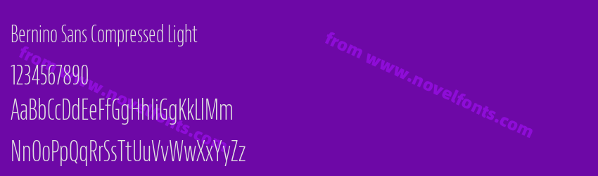 Bernino Sans Compressed LightPreview Bernino Sans Compressed LightPreview