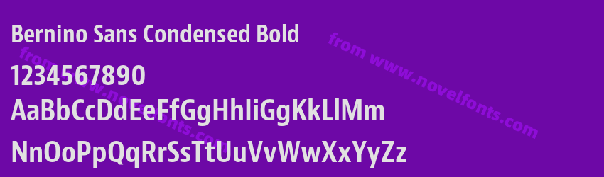 Bernino Sans Condensed BoldPreview Bernino Sans Condensed BoldPreview