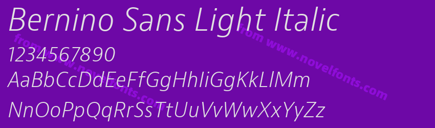 Bernino Sans Light ItalicPreview