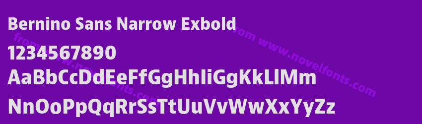 Bernino Sans Narrow ExboldPreview
