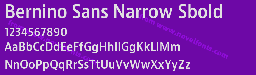 Bernino Sans Narrow SboldPreview Bernino Sans Narrow SboldPreview