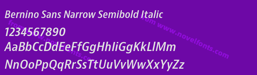 Bernino Sans Narrow Semibold ItalicPreview Bernino Sans Narrow Semibold ItalicPreview
