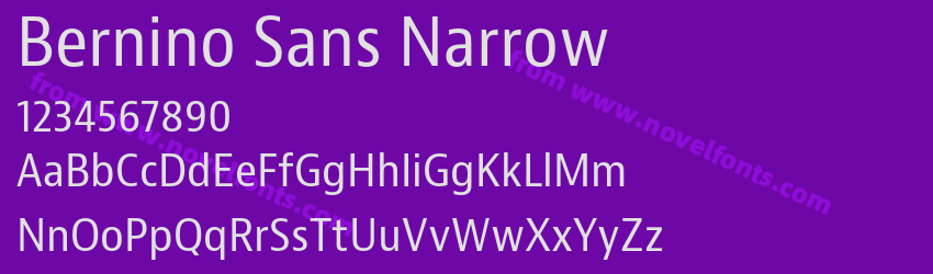 Bernino Sans NarrowPreview Bernino Sans NarrowPreview