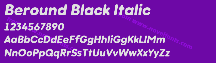Beround Black ItalicPreview Beround Black ItalicPreview