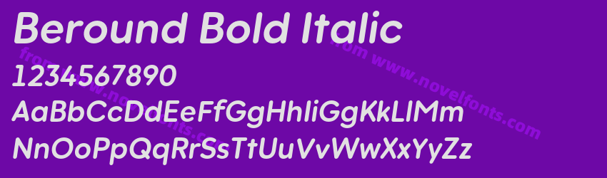 Beround Bold ItalicPreview