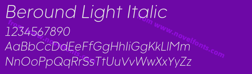 Beround Light ItalicPreview Beround Light ItalicPreview