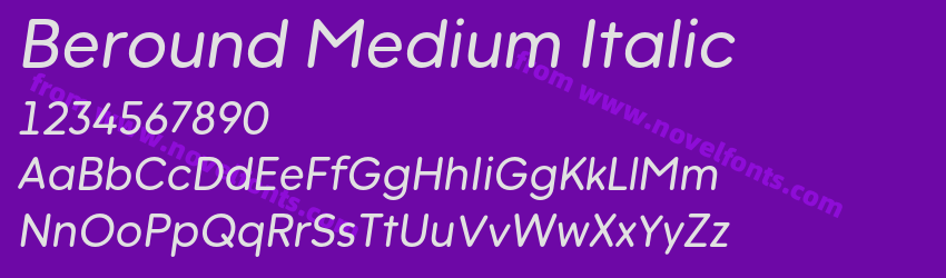Beround Medium ItalicPreview