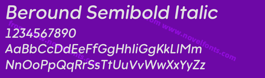 Beround Semibold ItalicPreview Beround Semibold ItalicPreview