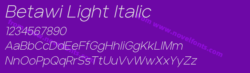 Betawi Light ItalicPreview