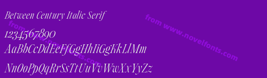 Between Century Italic SerifPreview Between Century Italic SerifPreview
