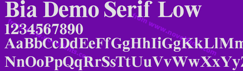 Bia Demo Serif LowPreview Bia Demo Serif LowPreview