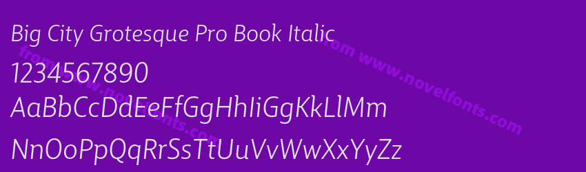 Big City Grotesque Pro Book ItalicPreview Big City Grotesque Pro Book ItalicPreview
