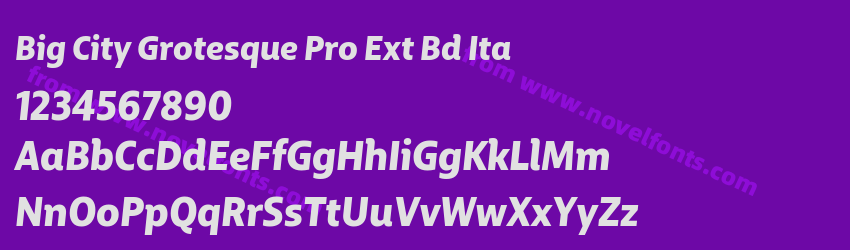 Big City Grotesque Pro Ext Bd ItaPreview