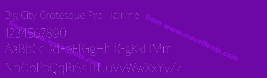 Big City Grotesque Pro HairlinePreview