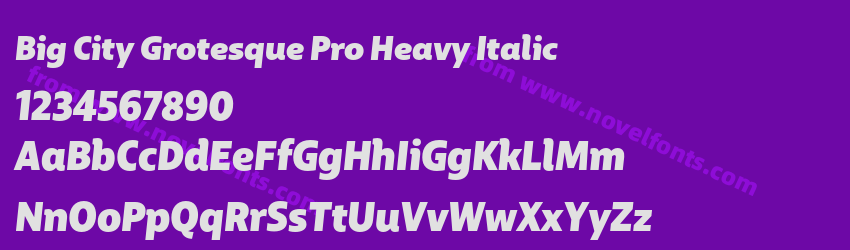 Big City Grotesque Pro Heavy ItalicPreview Big City Grotesque Pro Heavy ItalicPreview
