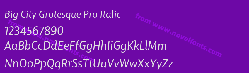 Big City Grotesque Pro ItalicPreview Big City Grotesque Pro ItalicPreview