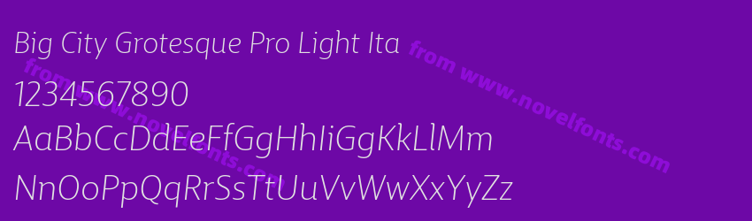 Big City Grotesque Pro Light ItaPreview Big City Grotesque Pro Light ItaPreview