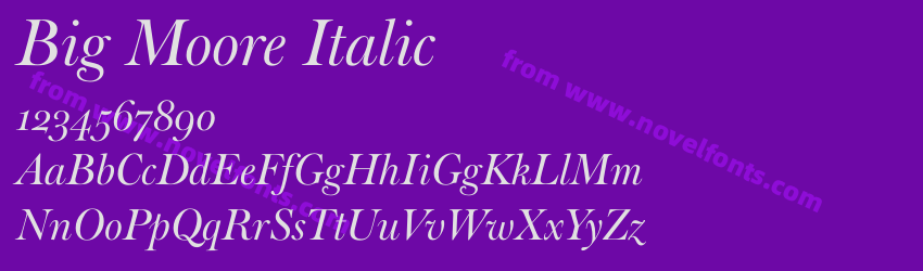 Big Moore ItalicPreview Big Moore ItalicPreview