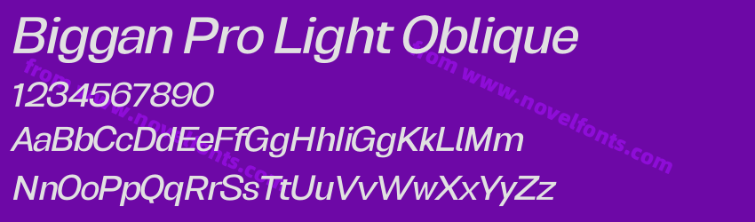 Biggan Pro Light ObliquePreview Biggan Pro Light ObliquePreview