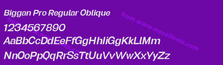 Biggan Pro Regular ObliquePreview Biggan Pro Regular ObliquePreview