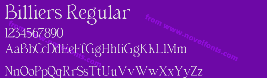Billiers RegularPreview Billiers RegularPreview